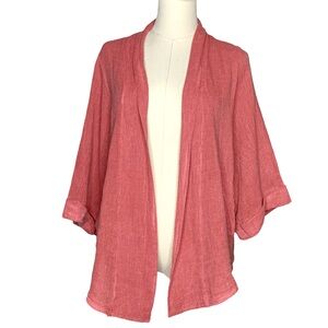 Women's Coral Open-Front Cardigan